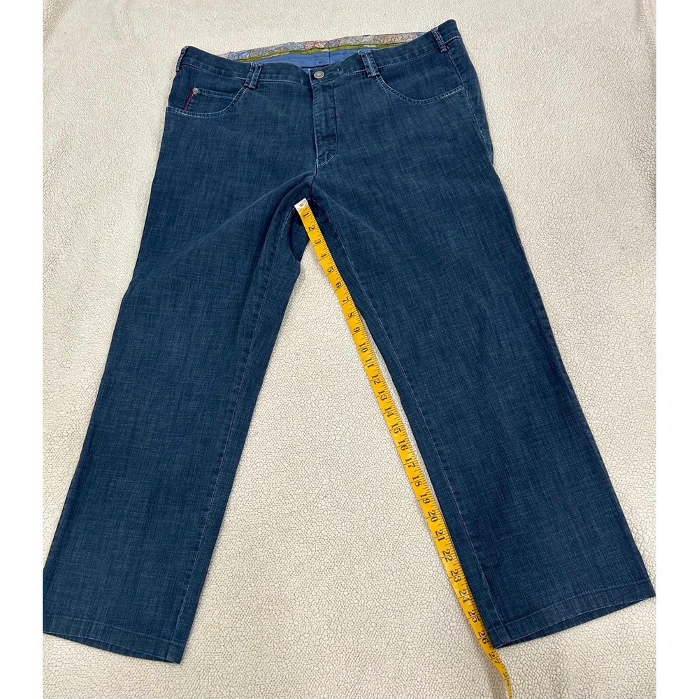 Meyer Diego 451 Denim Trousers Jeans Men 38x30 Dark Wash Organic Cotton - Picture 2 of 10